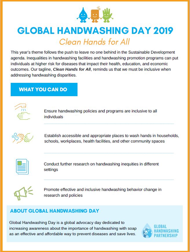 Global Handwashing Day Water, Sanitation and Hygiene World Vision